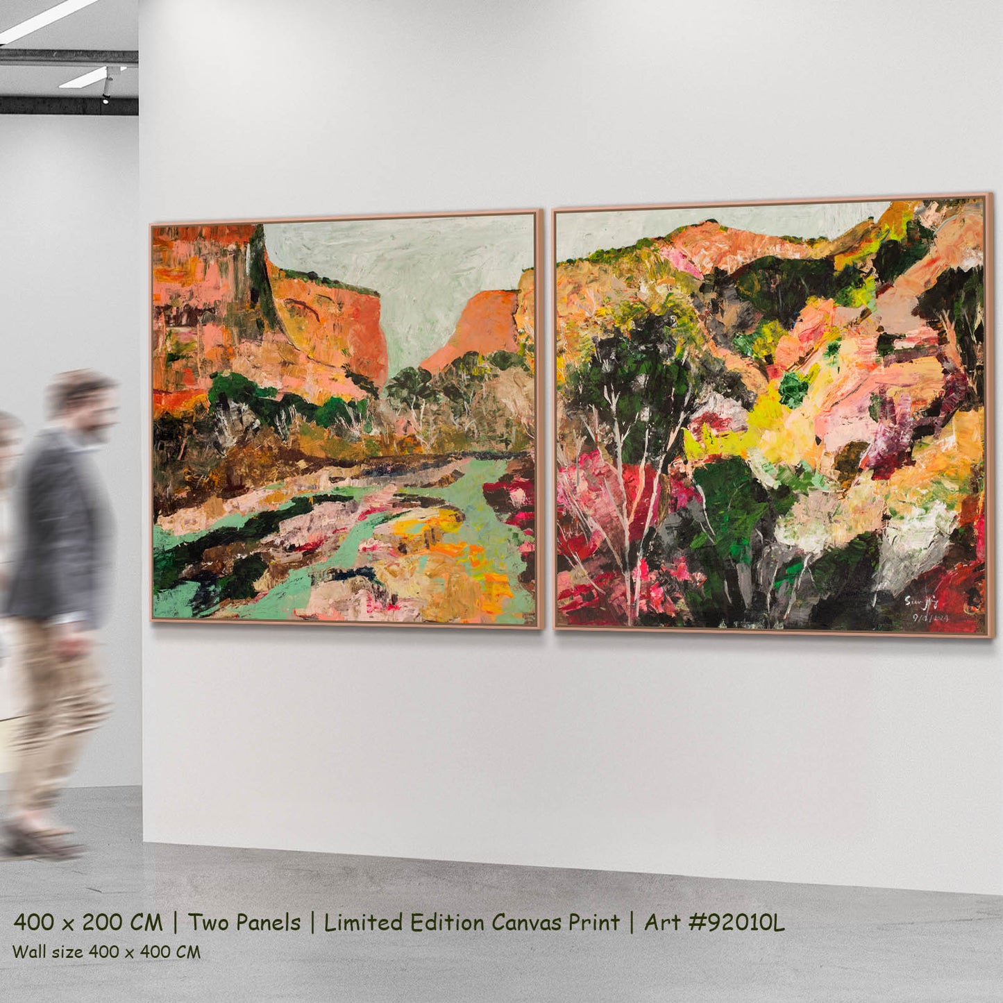Path of Water, orange, green, pink, yellow Limited Edition Print by Summer Jiang