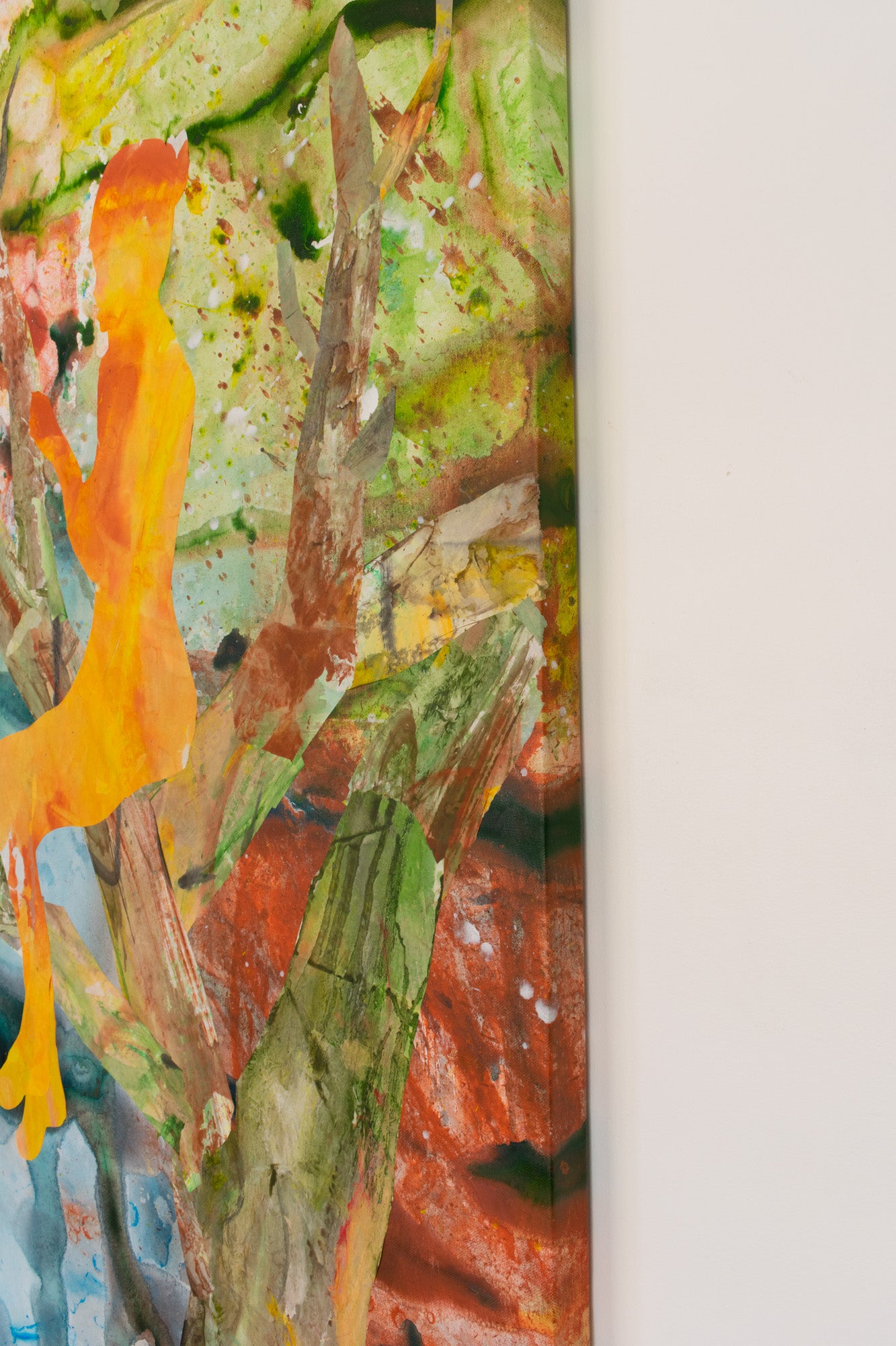 Artist: Summer Jiang - Golden Canopy | Frequency 2.2: Lush golds, abstract forms, layered textures, mixed media technique