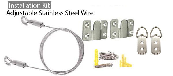 Large Artwork Installation Kit - Heavy-Duty Stainless Steel